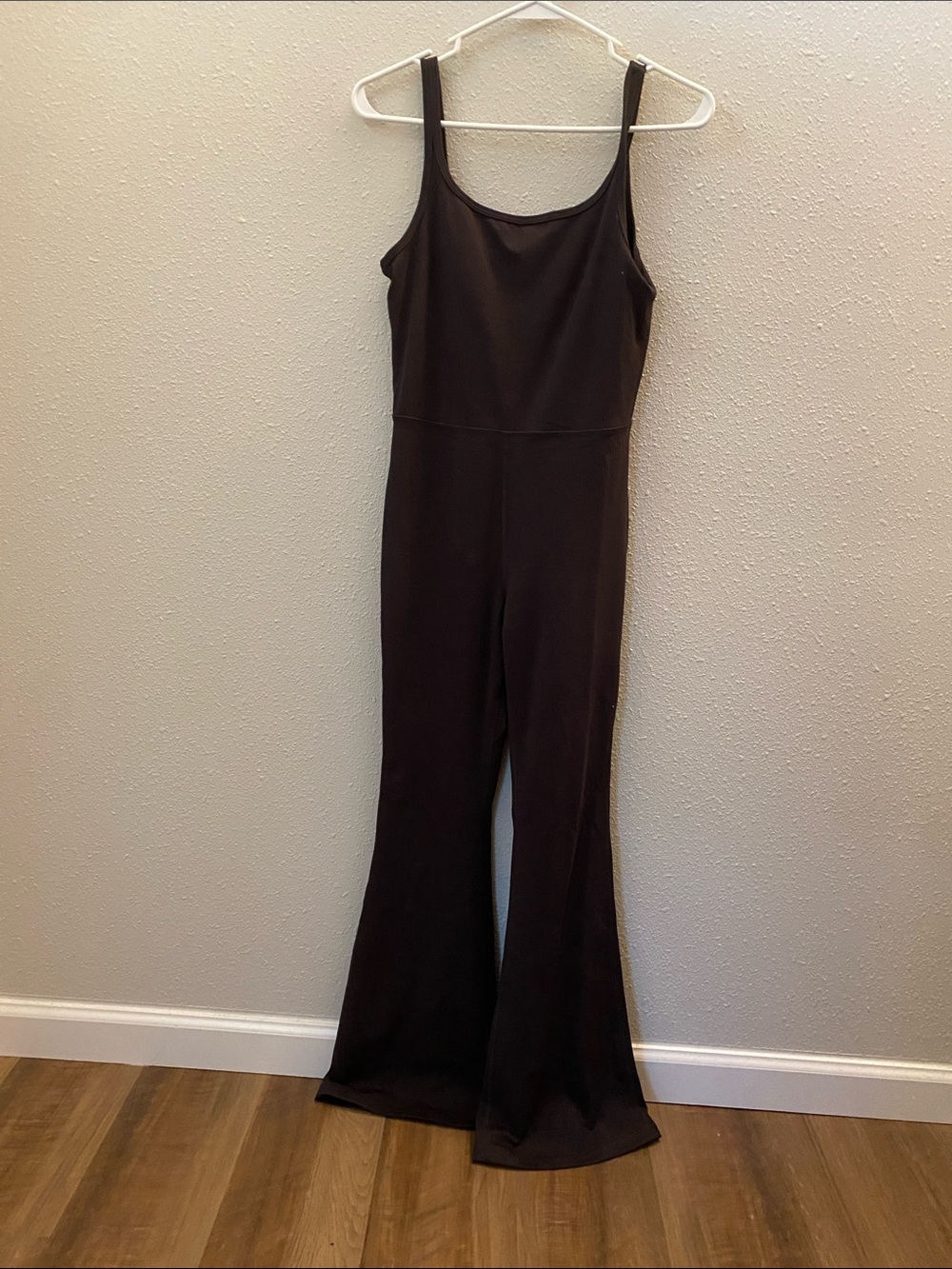 Yogalicious Black Sleeveless Flared Romper Jumpsuit